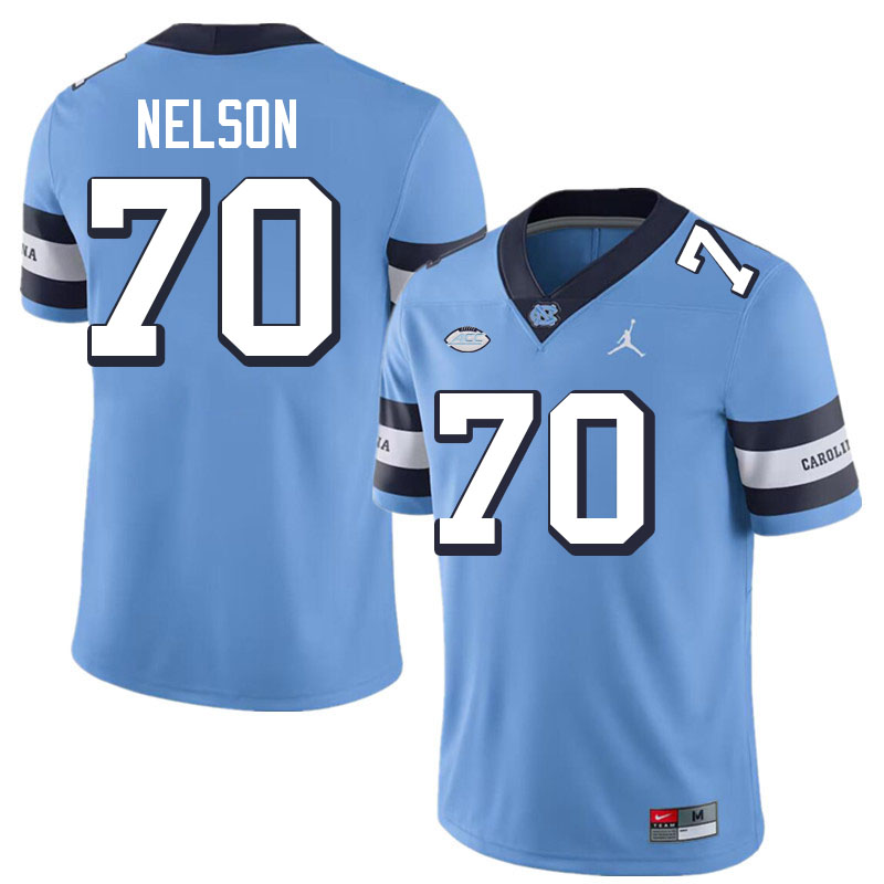 #70 Byron Nelson North Carolina Tar Heels College Football Jersey Stitched-Retro Blue #70 Byron Nelson North Carolina Tar Heels College Football Jersey Stitched-Retro Blue